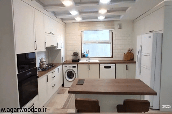 کابینت نئو کلاسیک ممبران و صفحه طرح چوب با مغز نئوپان سبز